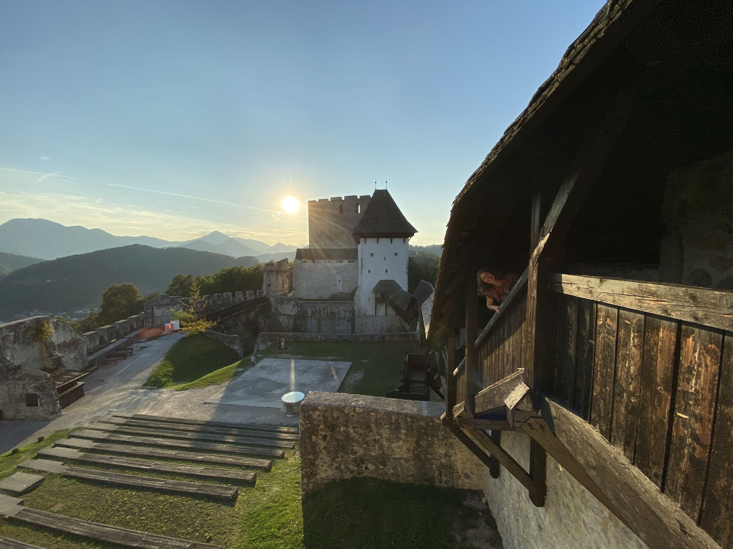 Burg im Sonnenuntergang
